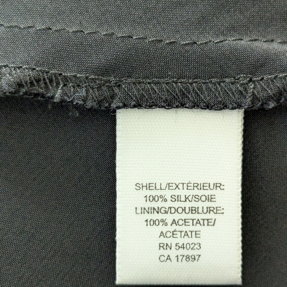 Banana Republic Black Silk Party Dress Bias Cut Satin Sz 14 - Picture 12 of 15